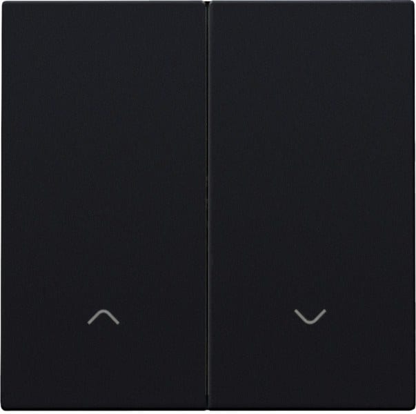 NIKO - Abdeckung für elektronischen Doppel Rollladenschalter, black coated