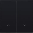 NIKO - Abdeckung für elektronischen Doppel Rollladenschalter, black coated