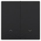 NIKO - Abdeckung für elektronischen Doppel Rollladenschalter, piano black