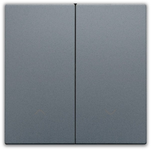 NIKO - Abdeckung für elektronischen Doppel Rollladenschalter, steel grey coat