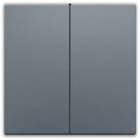 NIKO - Abdeckung für elektronischen Doppel Rollladenschalter, steel grey coat