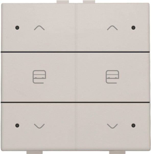 NIKO - Zweifach Taster mit LED für Niko Home Control, light grey