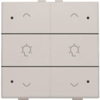 NIKO - Doppel Dimmersteuerung mit LED für Niko Home Control, light grey