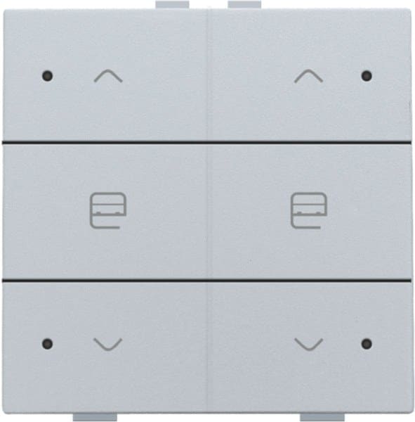 NIKO - Zweifach Taster mit LED für Niko Home Control, sterling