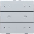 NIKO - Zweifach Taster mit LED für Niko Home Control, sterling