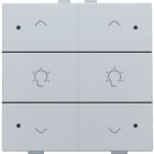 NIKO - Doppel Dimmersteuerung mit LED für Niko Home Control, sterling