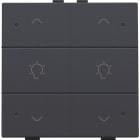NIKO - Doppel Dimmersteuerung mit LED für Niko Home Control, anthracite