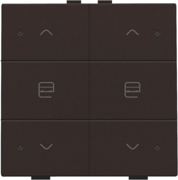 NIKO - Zweifach Taster mit LED für Niko Home Control, dark brown