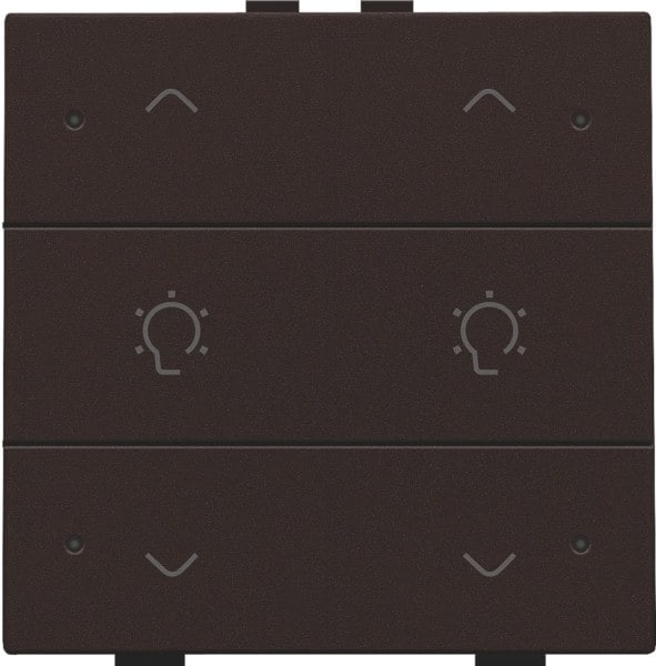 NIKO - Doppel Dimmersteuerung mit LED für Niko Home Control, dark brown