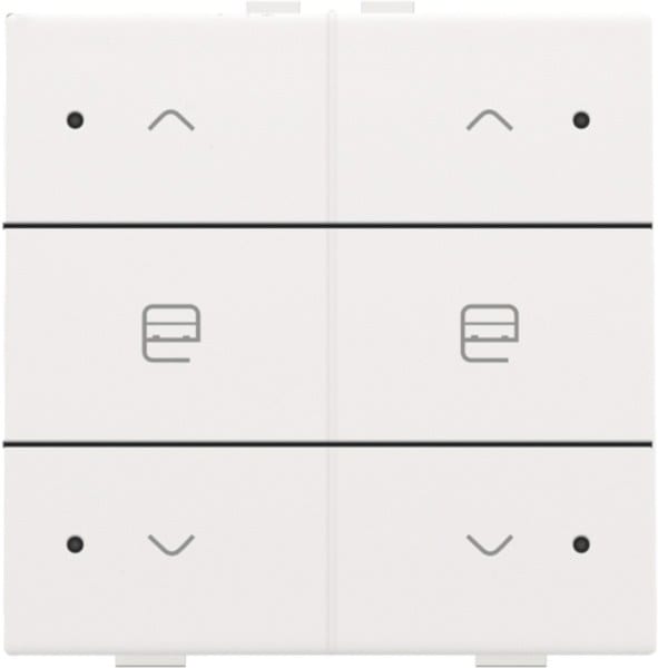 NIKO - Zweifach Taster mit LED für Niko Home Control, white coated