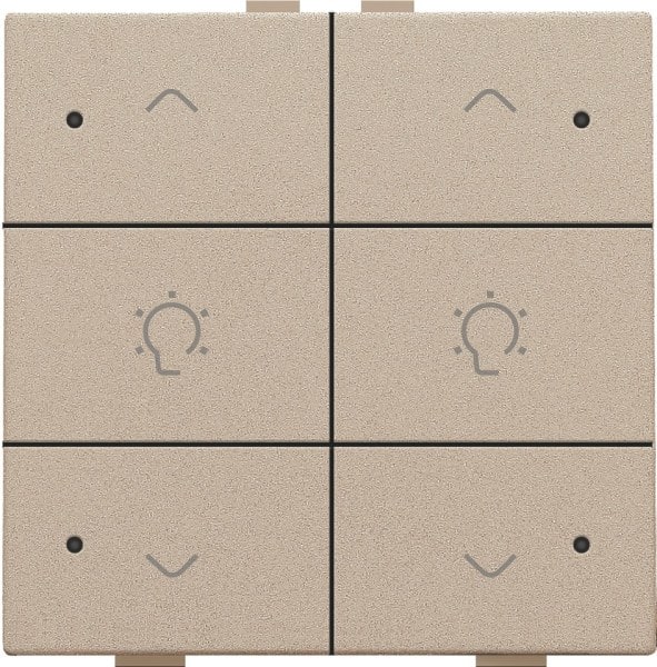 NIKO - Doppel Dimmersteuerung mit LED für Niko Home Control, champagne coated