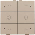 NIKO - Doppel Dimmersteuerung mit LED für Niko Home Control, champagne coated