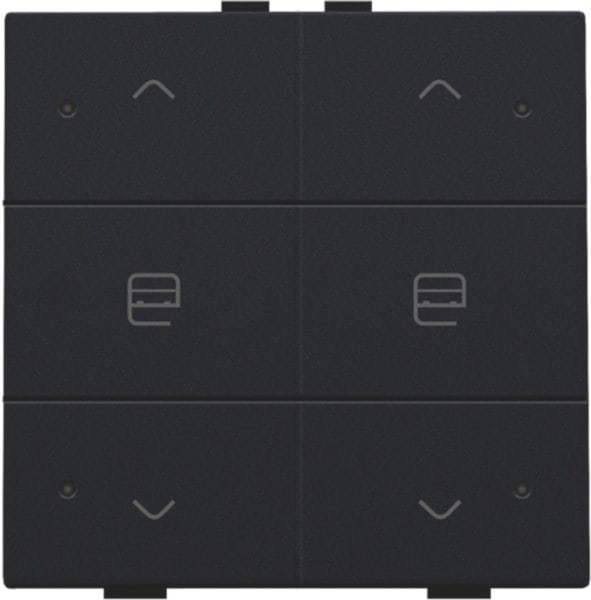 NIKO - Zweifach Taster mit LED für Niko Home Control, black coated