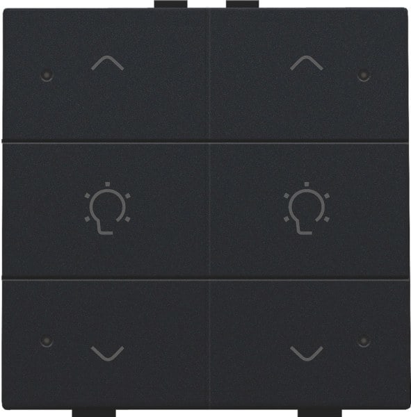 NIKO - Doppel Dimmersteuerung mit LED für Niko Home Control, black coated