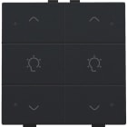 NIKO - Doppel Dimmersteuerung mit LED für Niko Home Control, black coated