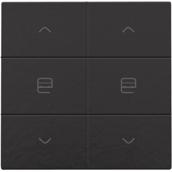 NIKO - Zweifach Taster für Niko Home Control, piano black coated
