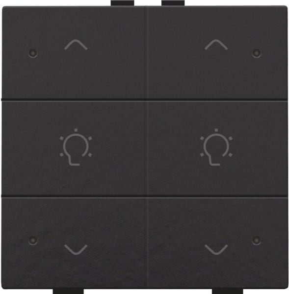 NIKO - Doppel Dimmersteuerung mit LED für Niko Home Control, piano black coat