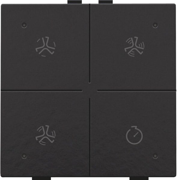 NIKO - Belüftungssteuerung mit LED für Niko Home Control, piano black coated