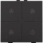 NIKO - Belüftungssteuerung mit LED für Niko Home Control, piano black coated