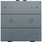 NIKO - Zweifach Taster mit LED für Niko Home Control, steel grey coated