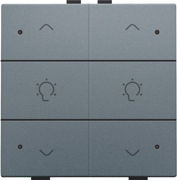 NIKO - Doppel Dimmersteuerung mit LED für Niko Home Control, steel grey coated