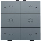 NIKO - Doppel Dimmersteuerung mit LED für Niko Home Control, steel grey coated
