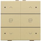 NIKO - Zweifach Taster mit LED für Niko Home Control, gold coated