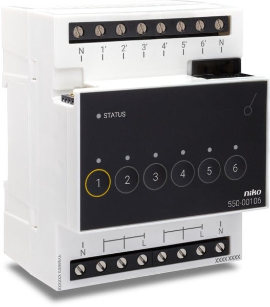 NIKO - Schaltmodul für Niko Home Control für sechs verschiedene Kreisläufe