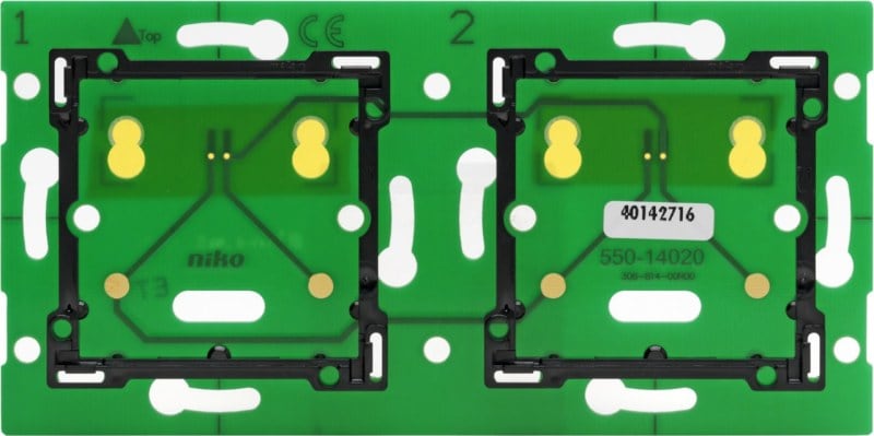 NIKO - Zweifach horizontale wandmontierte Platine für Niko Home Control