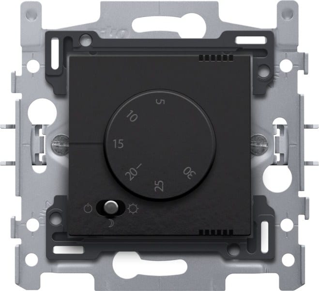 NIKO - Elektronischer Thermostat, piano black coated