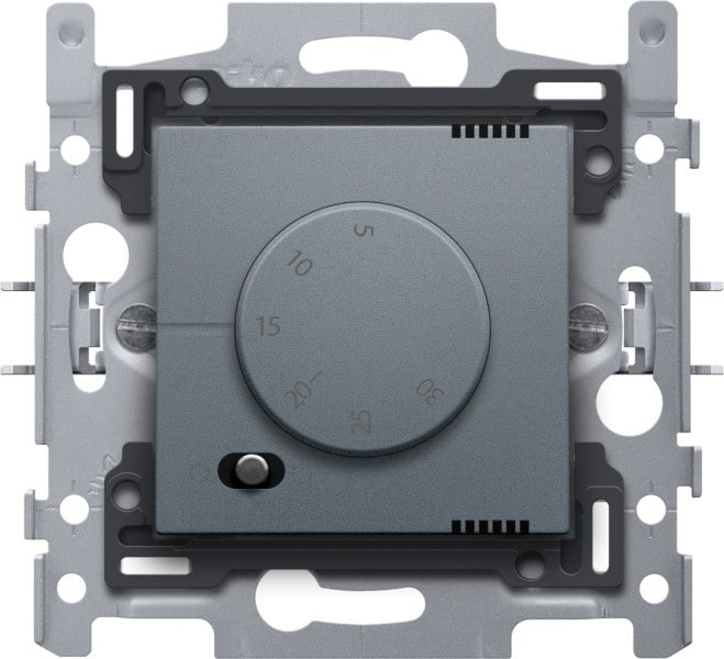 NIKO - Elektronischer Thermostat, steel grey coated