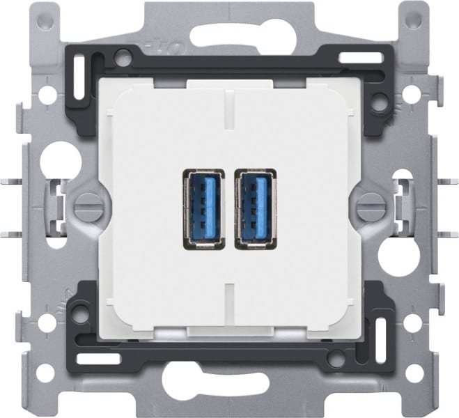 NIKO - Duales, intelligentes USB A Ladegerät, Krallenbefestigung