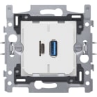 NIKO - Duales, intelligentes USB A und USB C Ladegerät, Sockel 60 x 71, Krallen