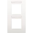 NIKO - Doppelrahmen mit 71 mm Mittenabstand, mit transparentem Textfeld