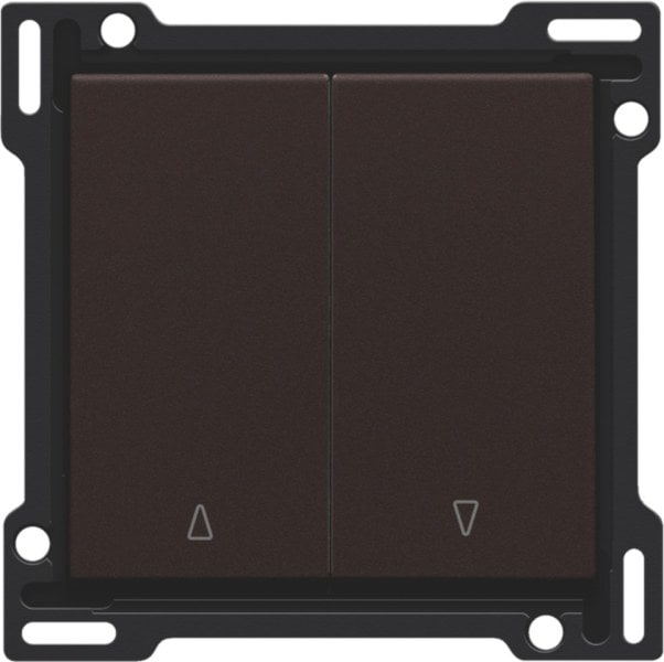 NIKO - Abdeckung für Doppel Rollladentaster, dark brown
