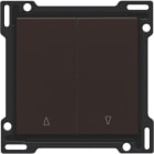 NIKO - Abdeckung für Doppel Rollladentaster, dark brown