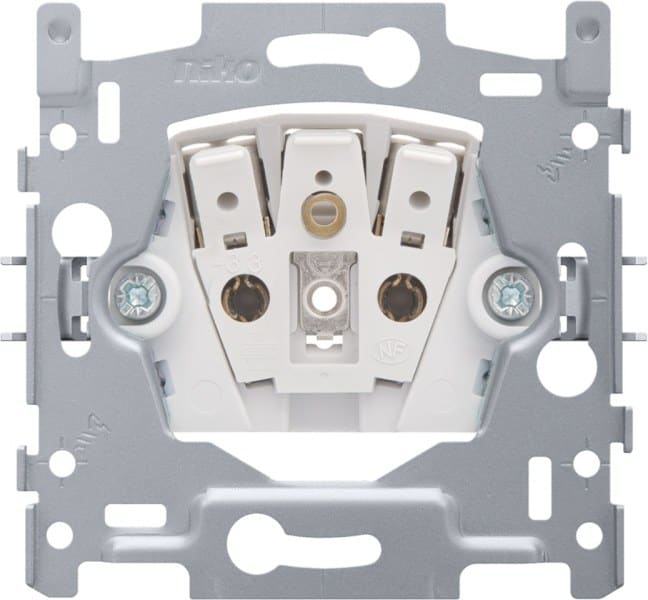 NIKO - Sockel für Wandsteckdose ohne Erdung, Einbautiefe 21 mm, 16 A/250 VAC