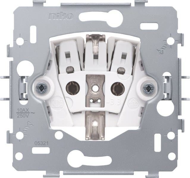 NIKO - Sockel für Steckdose mit Schutzkontakt, Einbautiefe 28,5 mm 16 A/250 V