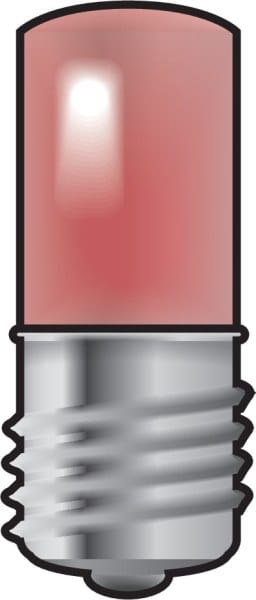 NIKO - E10 Kontrollleuchte mit roter LED für 6 A Taster oder Anzeigeeinheiten
