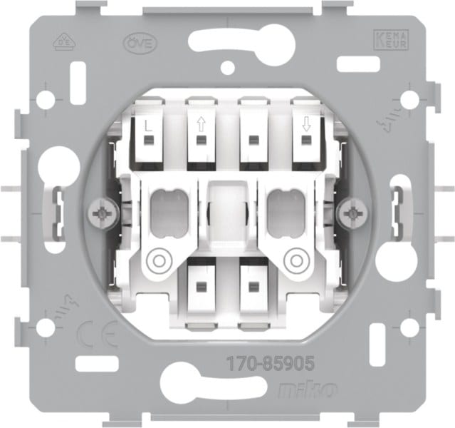 NIKO - Sockel für Rollladentaster, elektrisch getrennt, 10 A/250 VAC, Steckkl