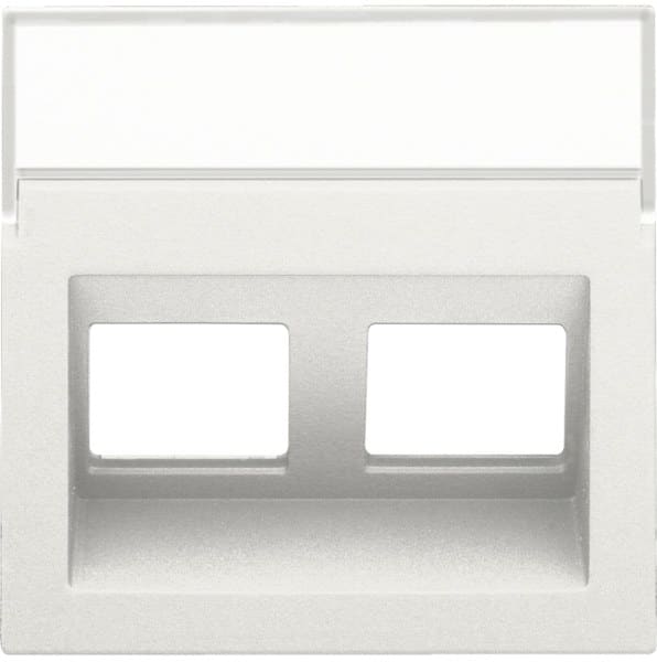 NIKO - Abdeckung Daten 2x RJ schräger Ausgang, white