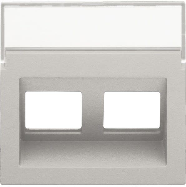 NIKO - Abdeckung Daten 2x RJ schräger Ausgang, light grey