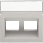 NIKO - Abdeckung Daten 2x RJ schräger Ausgang, light grey