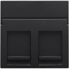 NIKO - Abdeckung für Datenanschluss, piano black coated