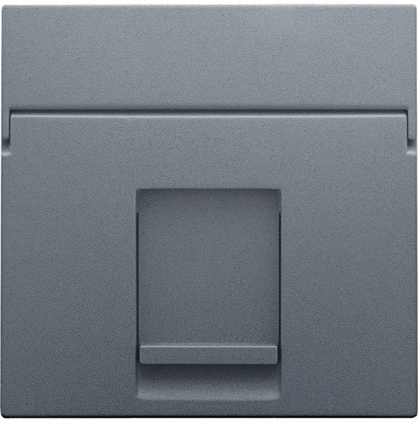 NIKO - Abdeckung für Datenanschluss 1 x RJ, steel grey coated