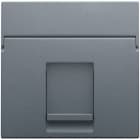 NIKO - Abdeckung für Datenanschluss 1 x RJ, steel grey coated