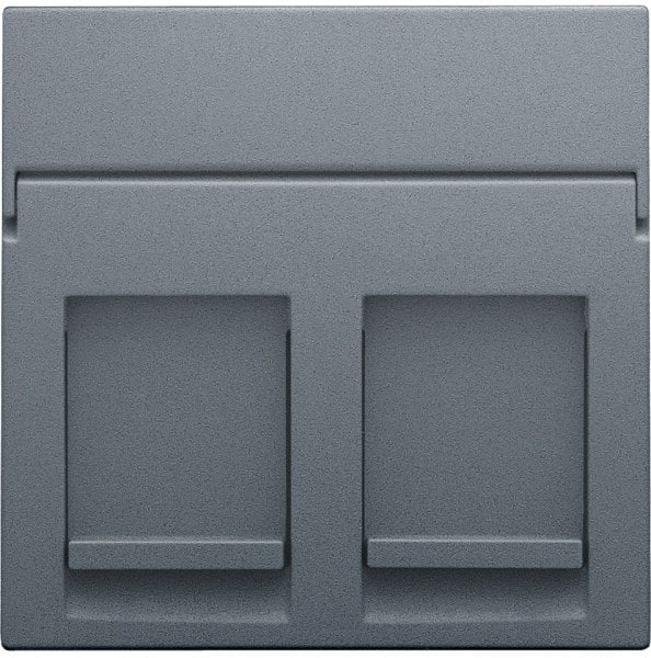 NIKO - Abdeckung für Datenanschluss, steel grey coated