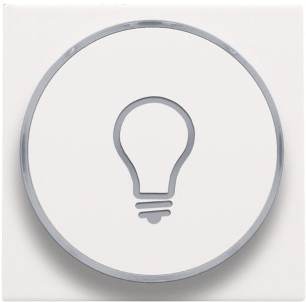NIKO - Abdeckung mit transparentem Ring mit Lampensymbol für 6 A Taster