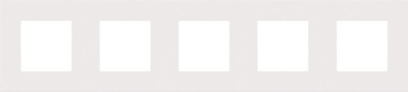 NIKO - 5 fach Rahmen mit 71 mm Mittenabstand Niko Pure steel white