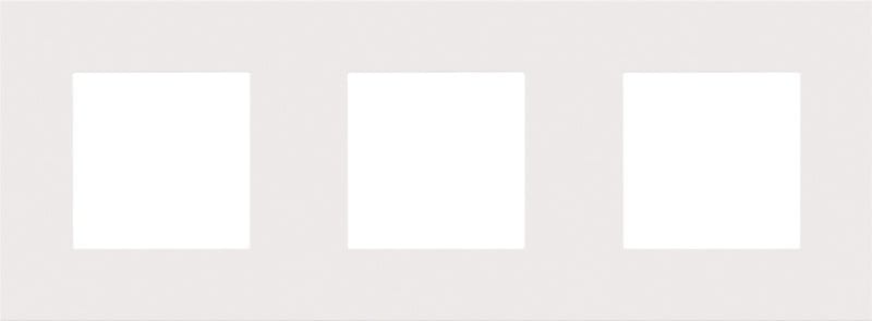NIKO - 3 fach Rahmen mit 71 mm Mittenabstand Niko Pure steel white